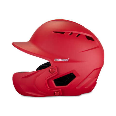 Casco Beisbol Softbol Marucci Duravent MBHDVJG Con Protector Quijada Rojo