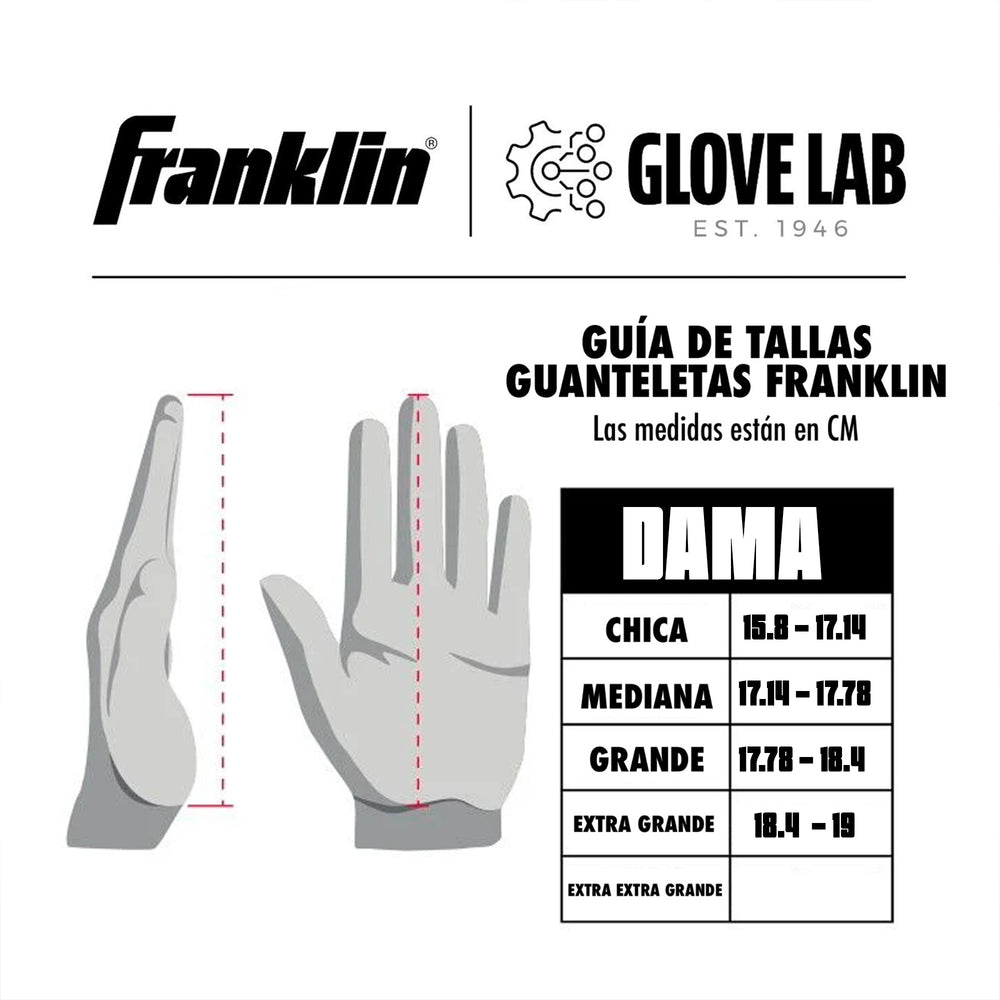 Guanteletas Softbol Franklin Cfx FP Chrome Blanco DAMA