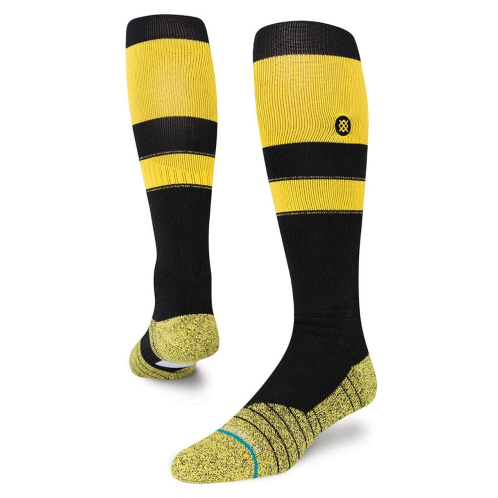 Medias Beisbol Softbol Stance MLB Diamond Pro OTC Rayada Negro - Amarillo
