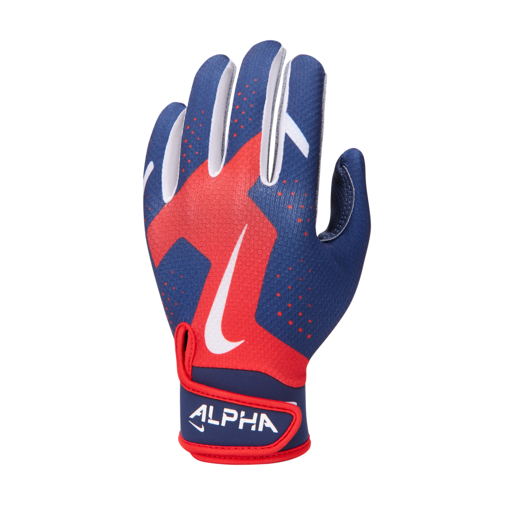 Guantes de Bateo Nike Alpha 2.0 T-Ball Infantil Rojo Marino