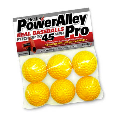 Set 6 Pelotas De Entrenamiento Beisbol Maqina PowerAlley PAPMB29 45 MPH