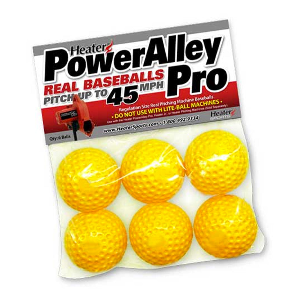 Set 6 Pelotas De Entrenamiento Beisbol Maqina PowerAlley PAPMB29 45 MPH