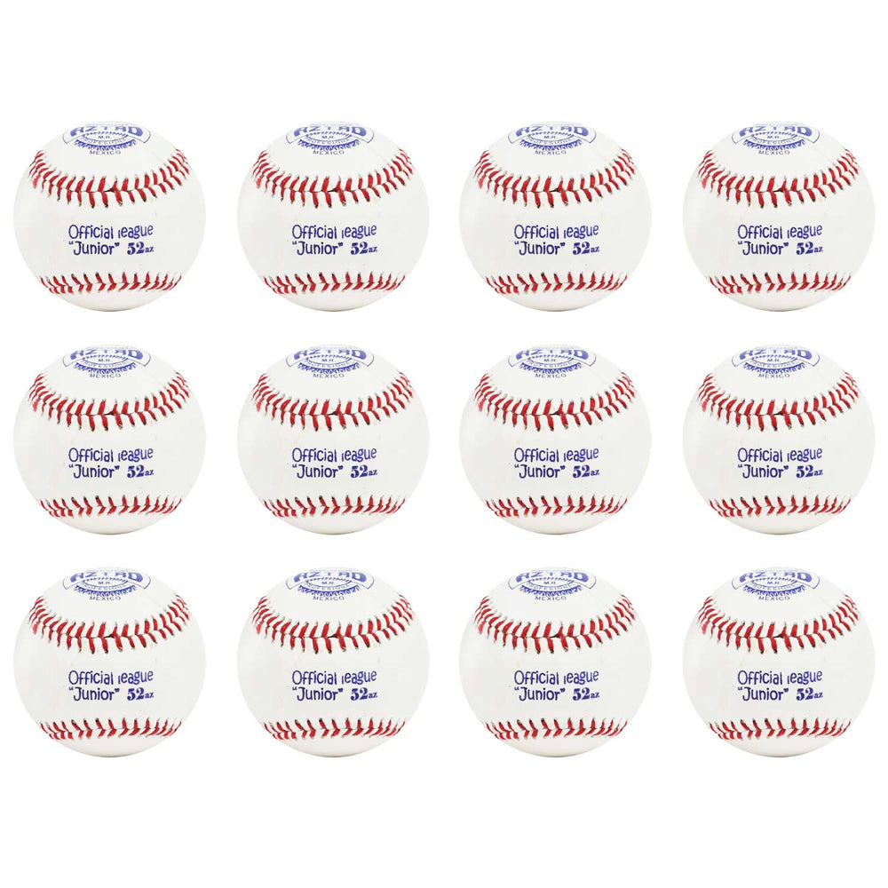 Pelota Beisbol Profesional De Piel Juvenil Aztro 52 Costura Roja