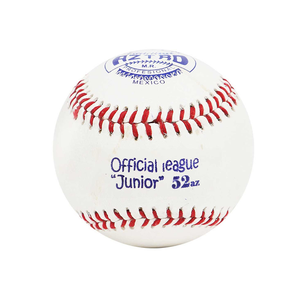 Pelota Beisbol Profesional De Piel Juvenil Aztro 52 Costura Roja