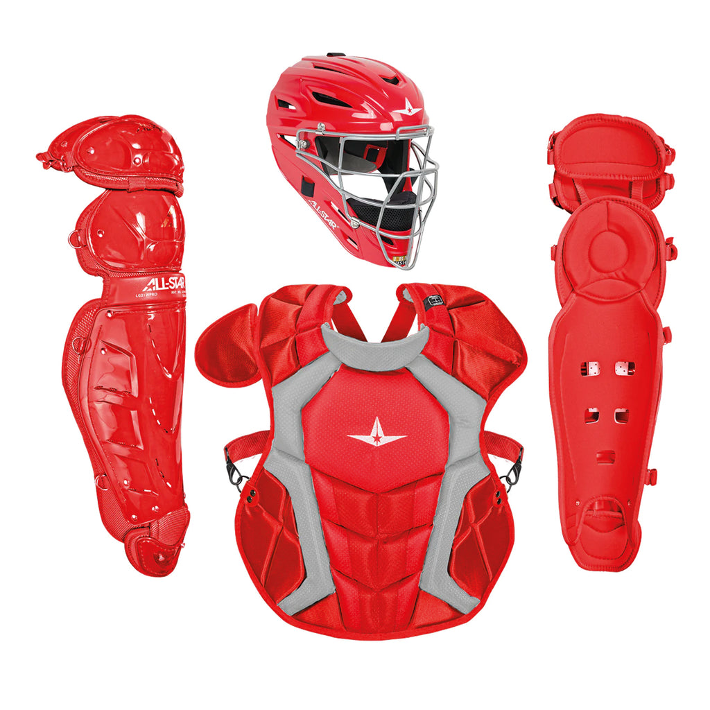 Arreos Equipo Catcher Beisbol All Star Clasic Profesional Rojo ADULTO