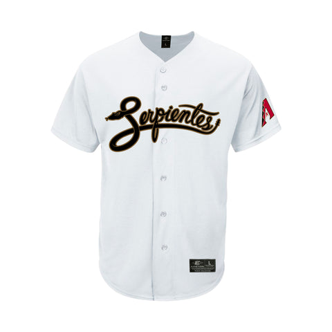 Jersey Camisola Beisbol Easton Serpientes Arizona 56 Blanco Adulto