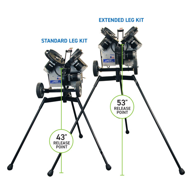 SOBREPEDIDO - Máquina de Pitcheo JR Hack Attack Beisbol | con Patas Extendidas | 70+ MPH