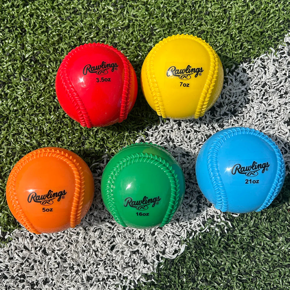 Set 5 Pelotas Peso Entrenamiento Plyo Power para Lanzamiento Rawlings