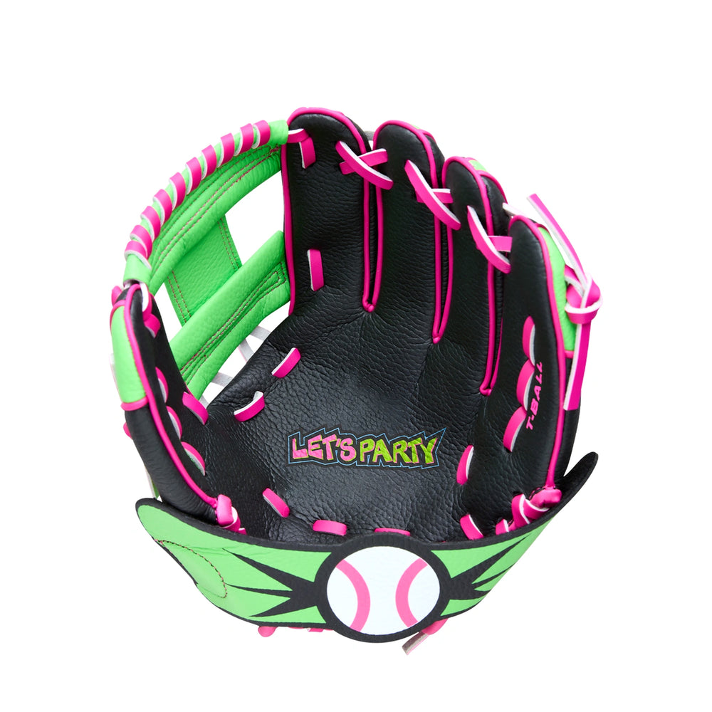Set Guante Pelota y Bat Beisbol Wilson A200 Party Animals EZ Catch WBW10416010 10 in Lanzador Zurdo