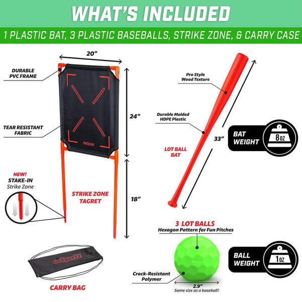 Set LotBall GoSport Bat Pelotas y Zona de Strike