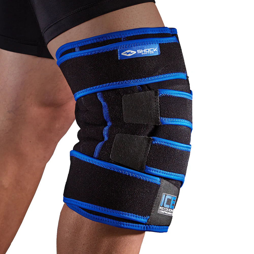 Shock Doctor Ice Recovery Compression Knee Wrap - Compresa Fría/Caliente para Rodilla con Compresión Ajustable