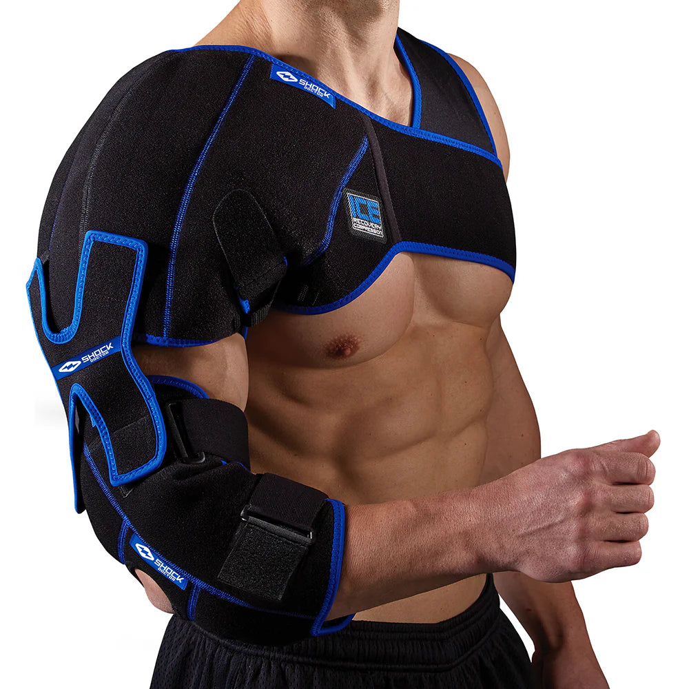 Shock Doctor Ice Recovery Shoulder Elbow Compression Wrap - Compresa Fría/Caliente para Hombro y Codo