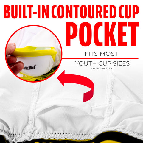 Sliding Short Beisbol Softbol Franklin Blanco Amarillo INFANTIL