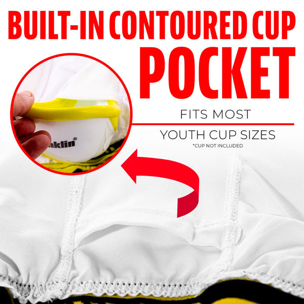 Sliding Short Beisbol Softbol Franklin Blanco Amarillo INFANTIL