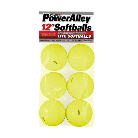 Set 6 Pelotas De Entrenamiento Softbol Lite 12 in Maqina PowerAlley HSW14SB