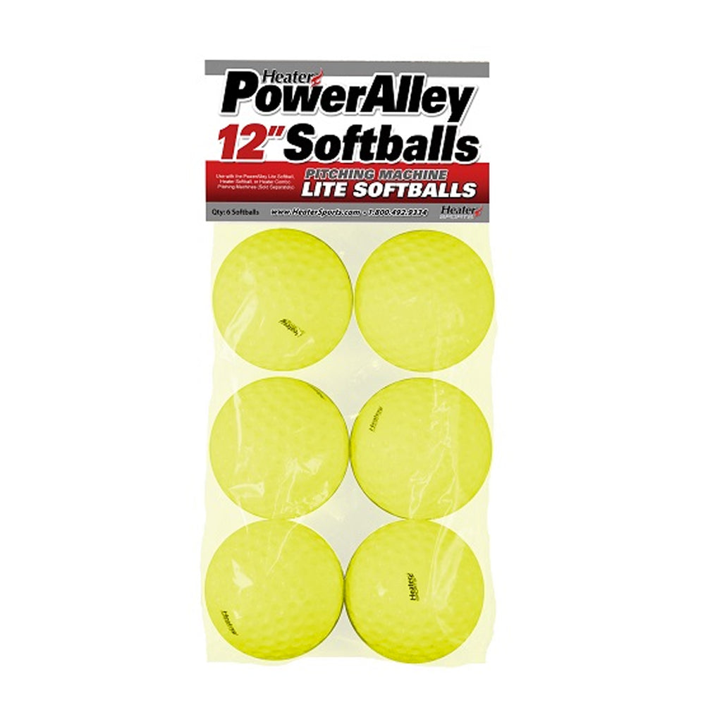 Set 6 Pelotas De Entrenamiento Softbol Lite 12 in Maqina PowerAlley HSW14SB