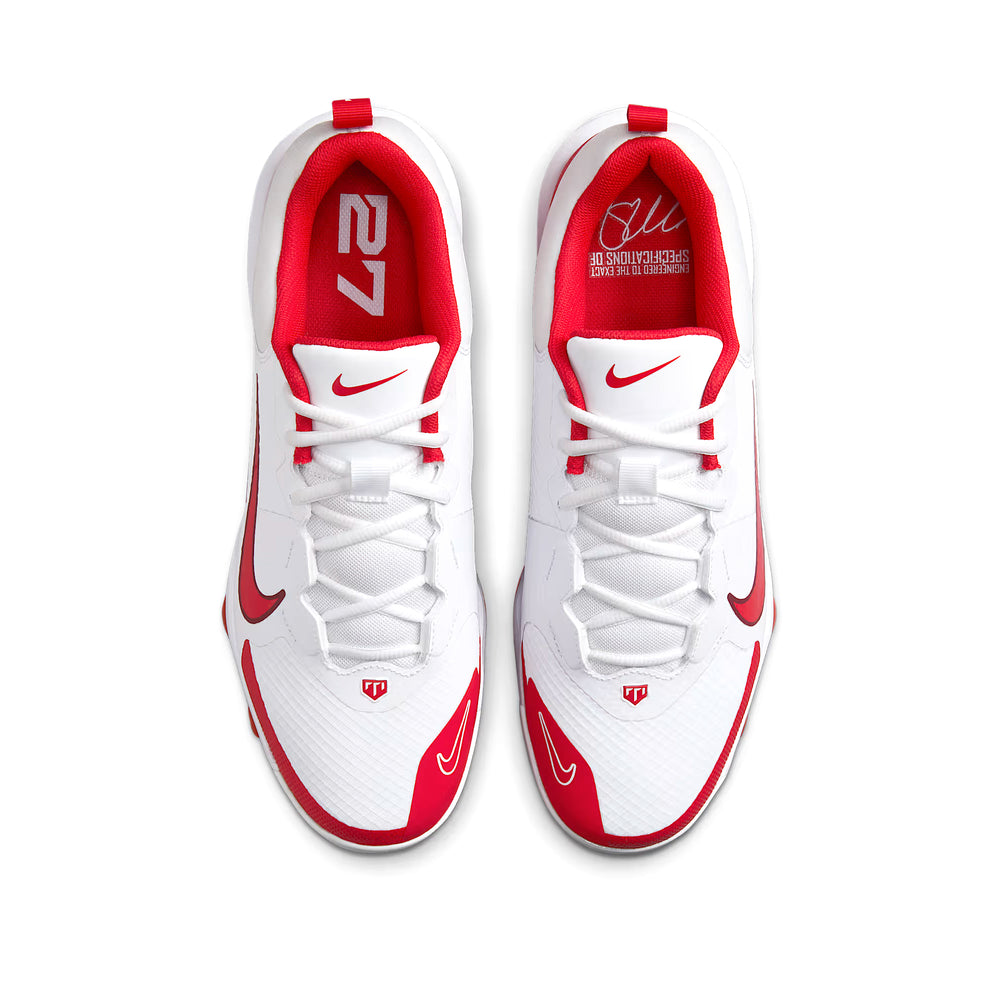 Spike Beisbol Softbol Nike Force Trout 9 Pro MCS Blanco Rojo