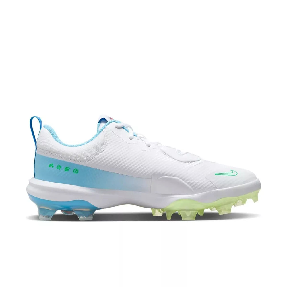 Spike Beisbol Softbol Nike Force Trout 9 Pro Fresh MCS Blanco Azul