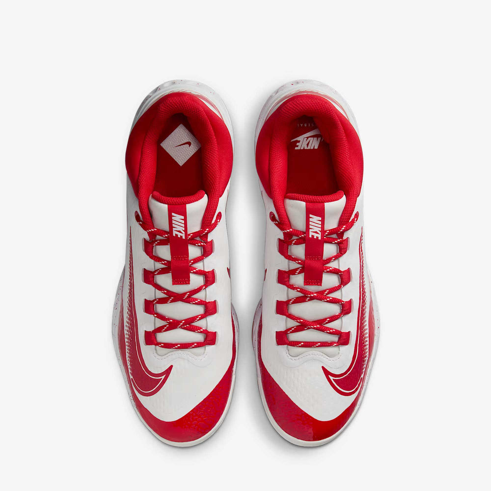 Spikes Beisbol Nike Alpha Huarache Elite 4 Low Blanco Rojo 2.0