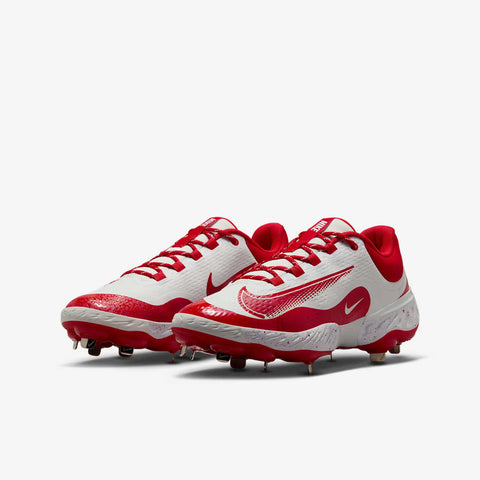 Spikes Beisbol Nike Alpha Huarache Elite 4 Low Blanco Rojo 2.0