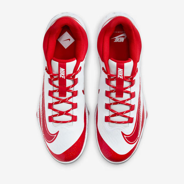 Spikes Beisbol Nike Alpha Huarache Elite 4 Low MCS Blanco Rojo 2.0