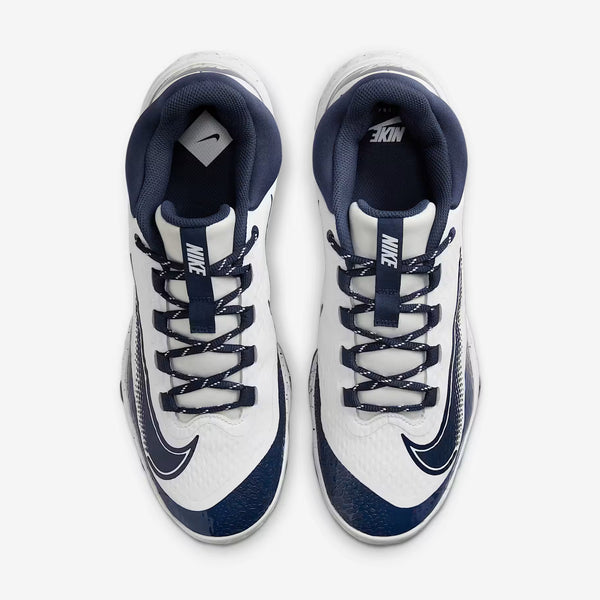 Spikes Beisbol Nike Alpha Huarache Elite 4 Low MCS Blanco Marino 2.0