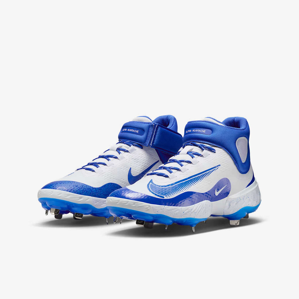 Spikes Beisbol Nike Alpha Huarache Elite 4 Mid Blanco Rey 2.0
