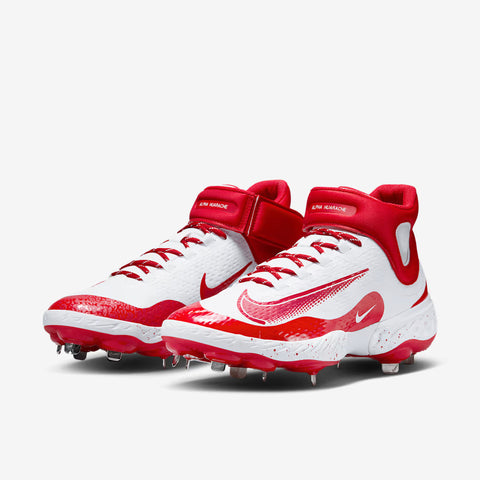 Spikes Beisbol Nike Alpha Huarache Elite 4 Mid Blanco Rojo 2.0