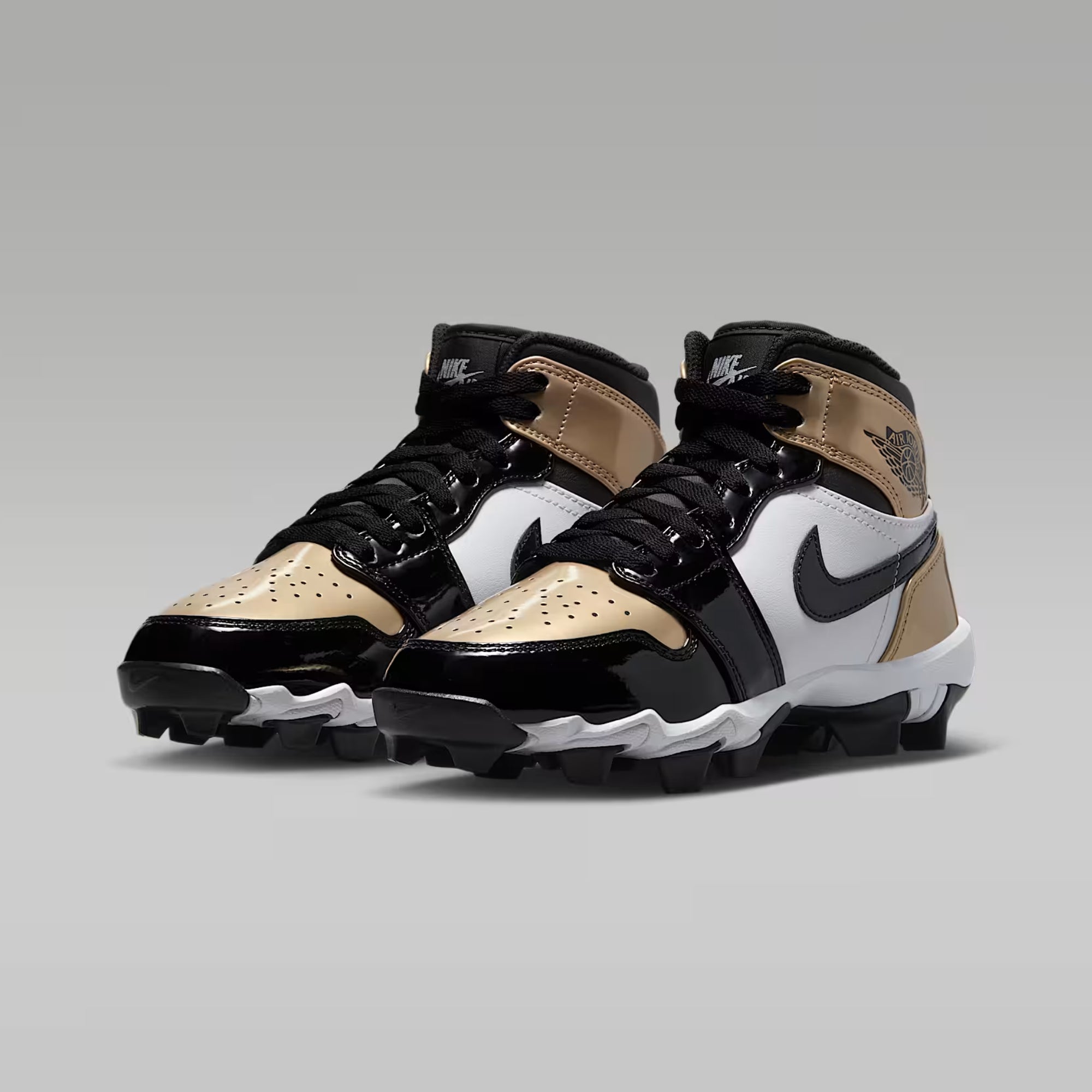 Spikes Beisbol Softbol Nike Jordan Dorado Negro INFANTIL