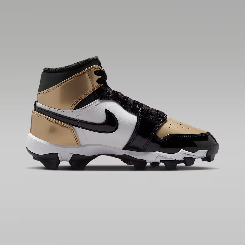 Spikes Beisbol Softbol Nike Jordan 1 Dorado Negro INFANTIL