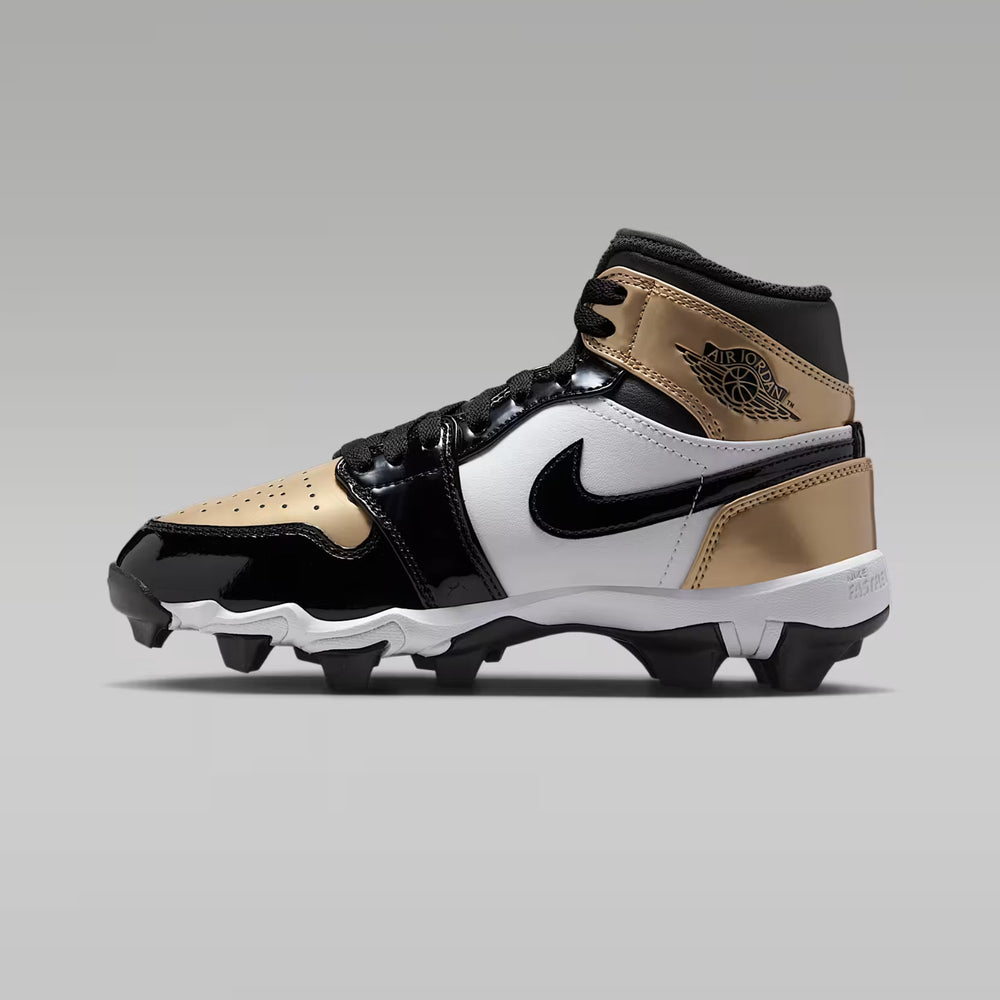 Spikes Beisbol Softbol Nike Jordan 1 Dorado Negro INFANTIL