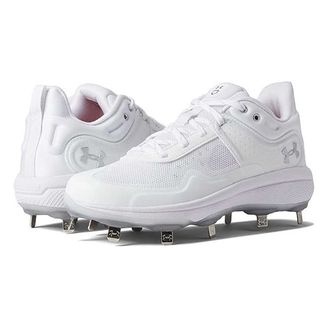 Spikes Softbol Under Armour Glyde MT Blanco Dama