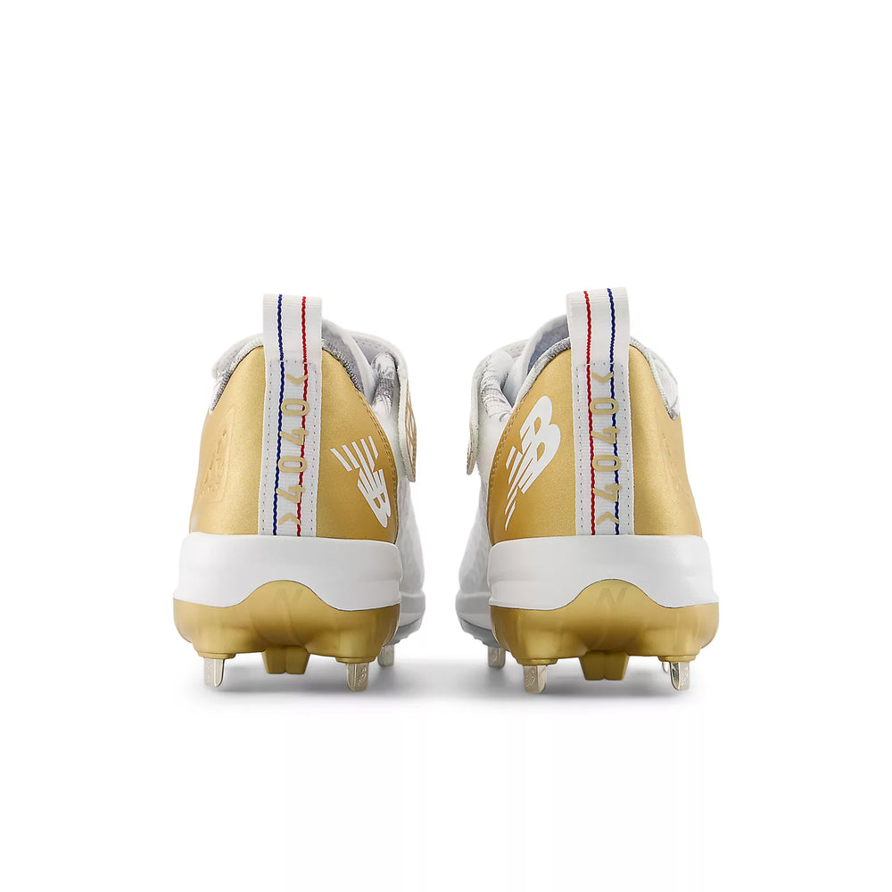 Spikes Beisbol New Balance FuelCell 4040V8 Metal Blanco Dorado