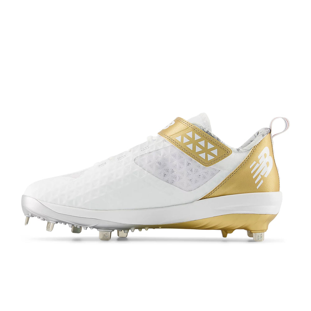 Spikes Beisbol New Balance FuelCell 4040V8 Metal Blanco Dorado