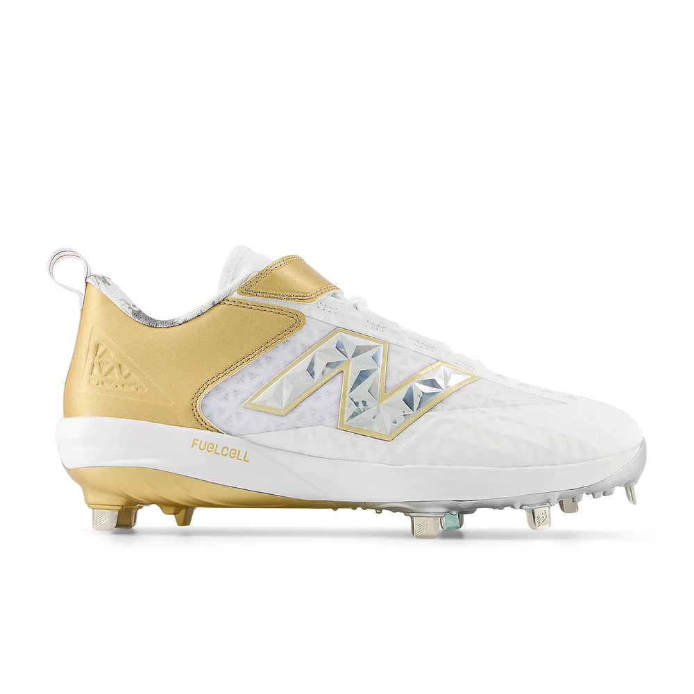 Spikes Beisbol New Balance FuelCell 4040V8 Metal Blanco Dorado