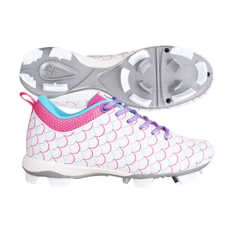 Spikes Beisbol Softbol RIP IT Play Molded Blanco Rosa DAMA