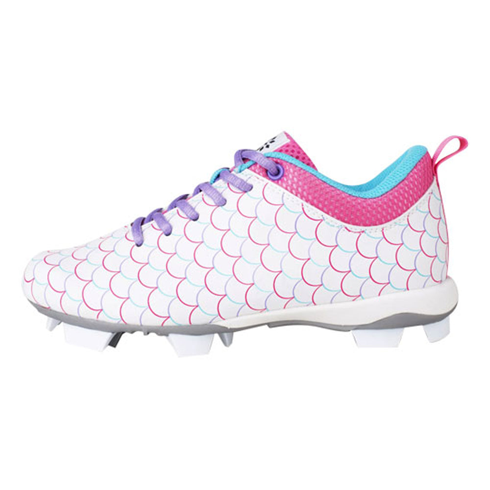 Spikes Beisbol Softbol RIP IT Play Molded Blanco Rosa DAMA