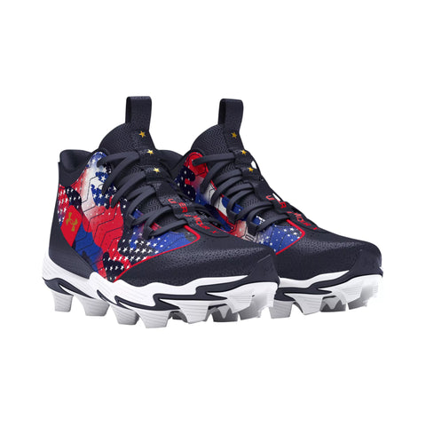 Spikes Beisbol Softbol Under Armour Harper 9 RM Marino Rojo INFANTIL
