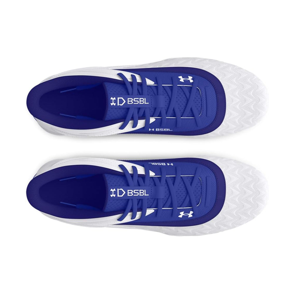 Spikes Beisbol Softbol Under Armour Leadoff RM 3.0 Low Blanco Azul INFANTIL
