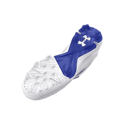 Spikes Beisbol Softbol Under Armour Leadoff RM 3.0 Low Blanco Azul INFANTIL