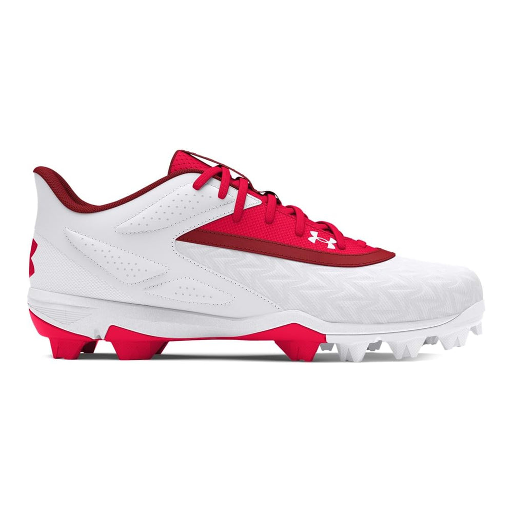 Spikes Beisbol Softbol Under Armour Leadoff 3.0 Low Blanco Rojo