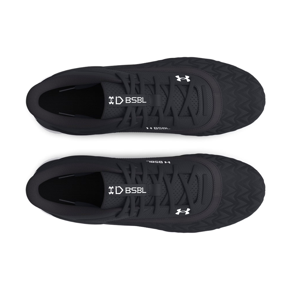 Spikes Beisbol Softbol Under Armour Leadoff RM 3.0 Low Negro Blanco INFANTIL