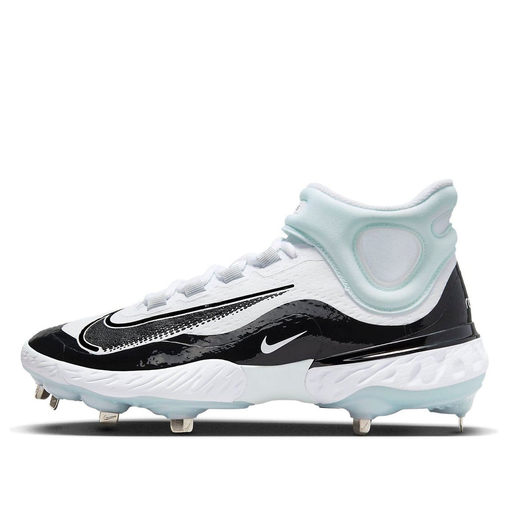 Spikes Beisbol Nike Alpha Huarache Elite 4 Mid Blanco Negro Beisbolmania