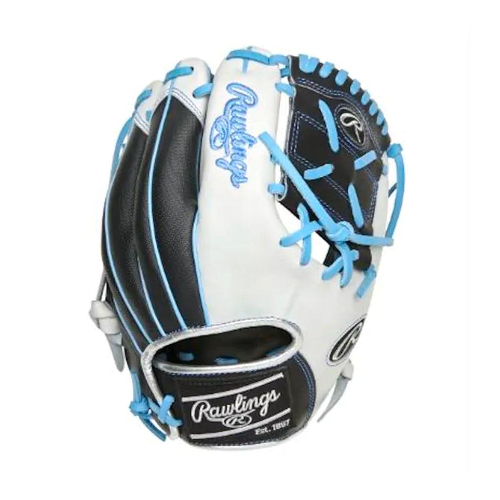 Guante Beisbol Rawlings Heart Of The Hide PROR2048BWSS Negro Blanco Azul 11.5 in ADULTO