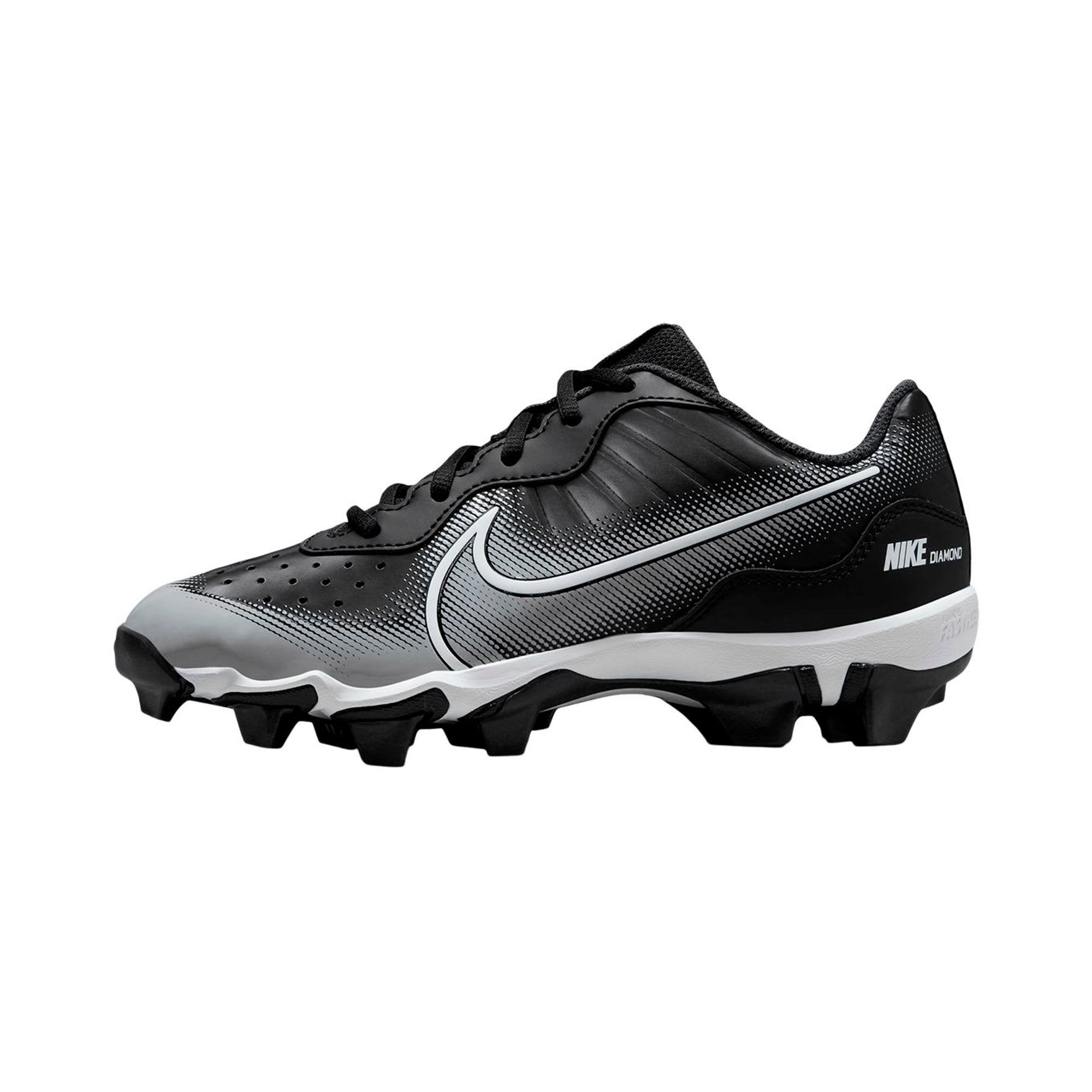 Spikes Beisbol Softbol Nike Alpha Huarache Keystone Negro Gris INFANTIL
