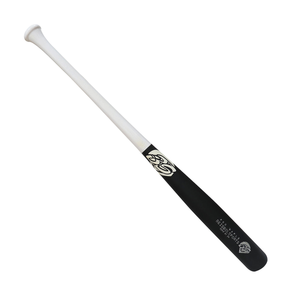 Bat Beisbol Madera Maple Beisbolsports Blanco Negro C243 34 in
