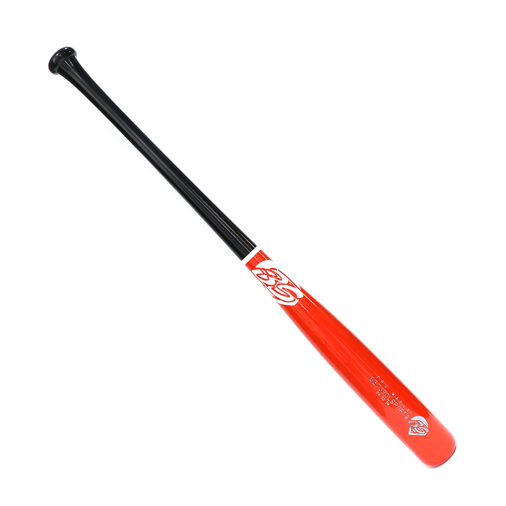 Bat Beisbol Madera Maple Beisbolsports Negro Rojo C4 33 in