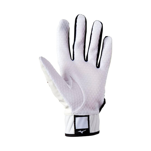 Guanteletas Beisbol Mizuno MVP Negro Blanco ADULTO