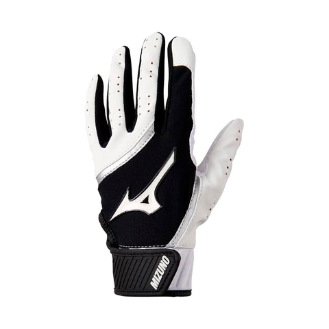 Guanteletas Beisbol Mizuno MVP Negro Blanco ADULTO