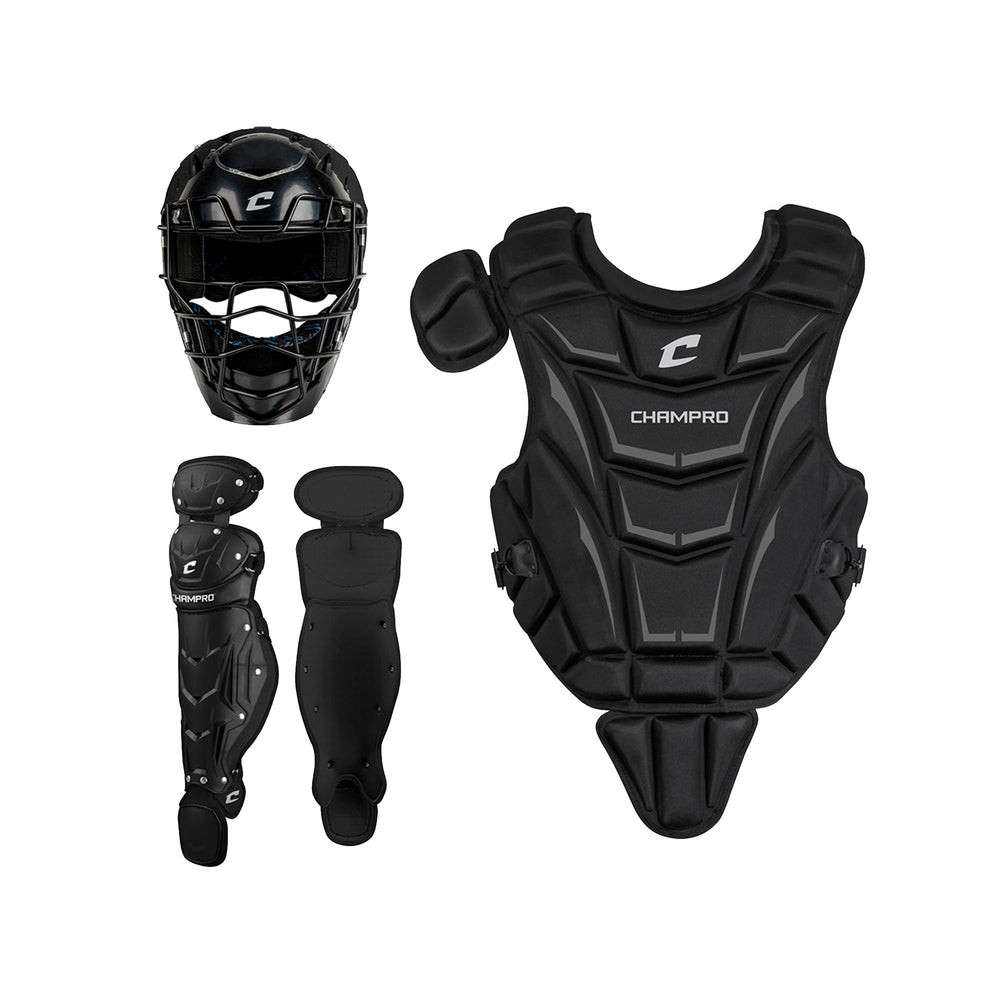 Equipo Catcher Beisbol Champro Helmax 2.0 Negro INFANTIL (6-9 años)